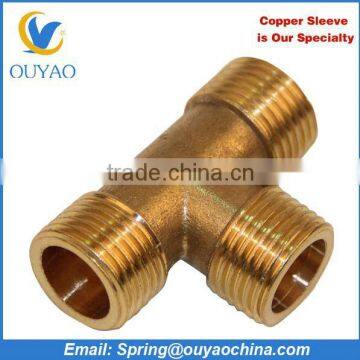 OEM brass barb tee brass threaded barb tee with high quality