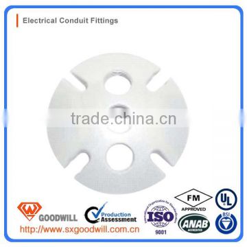 steel round three holes junction box cover electrical