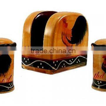 Personalized Handmade Color Glazed Decorative Ceramic ROOSTER TABLE NAPKIN HOLDER