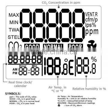 0~2000ppm Range Digital 3-in1 Round Desktop Indoor Air Quality Temperature RH Carbon Dioxide CO2 Monitor Detector photo-3