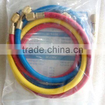 Brass Manifold Gauge Set With Charging Hose, Shock-Proof, Brass Valve Body photo-3