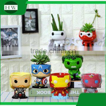 wholesale cheap creative handwork cartoon The Avengers ceramic garden flower pot