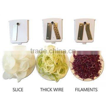 Low MOQ Workable One-step Service Support Tri-blade Plastic Spiral Vegetable Slicer for Vegetable photo-4