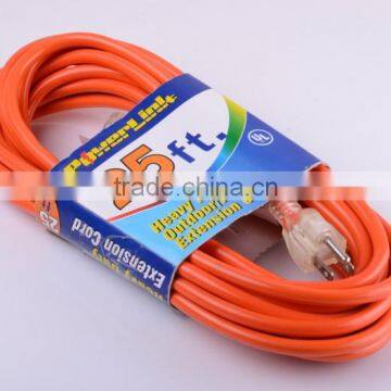 H60047 25ft 25' Extension Cord Orange Power Outdoor Heavy Duty 16 AWG 3 Wire Grounded