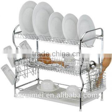 3 Tiers Restaurant/Kitchen Dish/Tableware Rack