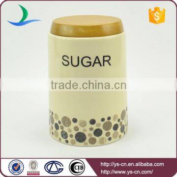 Wooden Lid Storage Jars With Tiny Dots Factory Wholesale photo-5