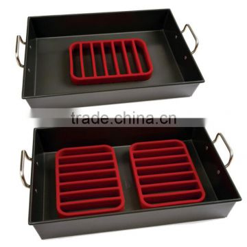 2016 Hot Selling 100% FDA eco-friendly silicone bbq roasting rack