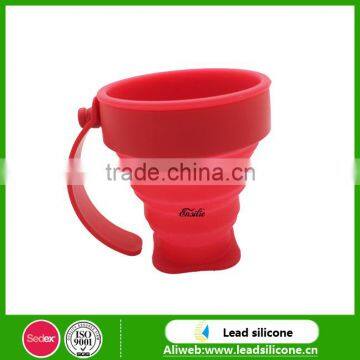 Portable Safe Reusable Silicone Collapsible Cup / Silicone Folding Cup photo-4