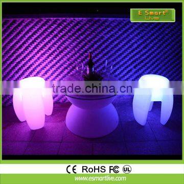 Waterproof outdoor PE plastic led light illuminated stool