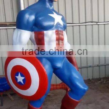 Marvel Comics Figure Fiberglass Statue Batman Spiderman Captain of American Hulk Statue photo-2