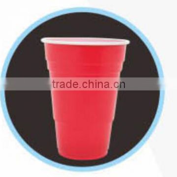 stackable 425ml /10g red color disposable tea plastic cups