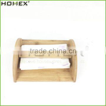 Bamboo hotel tissue holder bar napkin holder Homex-BSCI