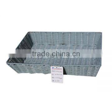 Black Woven Rattan Plastic Basket