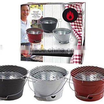 Bucket BBQ charcoal rack 26cm grill light portable inc ash pan