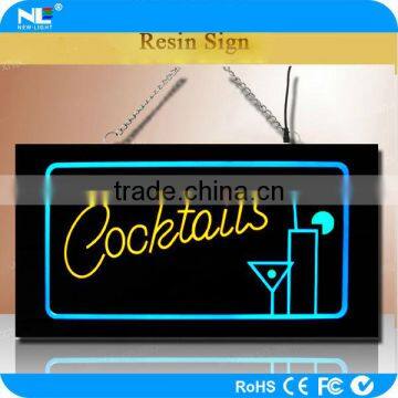 new innovative products bar open led sign / resin plate led sign / acrylic led sign . New advertising