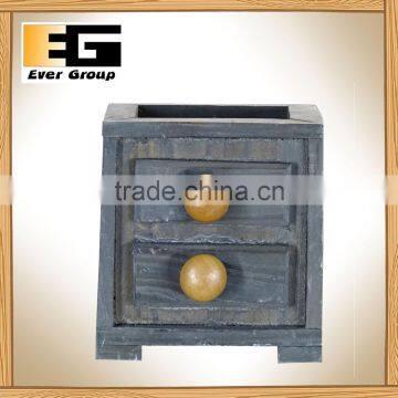 Mini Vintage Wood Garden Flower Planter Succulent Plants Desktop Storage Pot photo-5