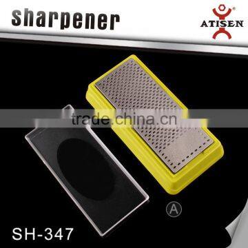 Diamond Knife Sharpeners Sharpening Stone Whetstone Coarse Fine With Holder New