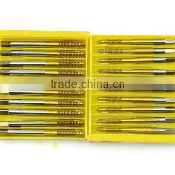 7pcs/set 3-12mm Tap & Die Set Hand Tools Titanium Coating Cutter Hole HSS Taps Set Straight Fluted photo-5