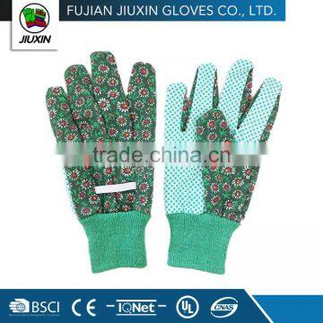 JX68C323 Wholesale Keep Safe Non Slip Drill cotton garden glove