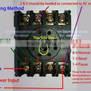 Timer Relay DH48S-S DC/AC12V DC/AC24V AC110V AC220V AC380V Programmable Delay Relay with socket base