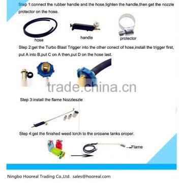 Propane Roofing Gas Tank Welding Torch With 2 Extra Nozzle Fire Starter Weed Heat Burner Ice Melter Snow Remove Paint photo-2