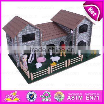 2016 New Fashion Children Wooden Fairy Castle Toy W06A095 photo-5