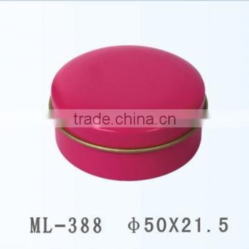 Round cosmetic tin box