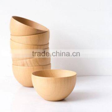 Eco-friendly natural bamboo bowl/Solid wood round shape bowl