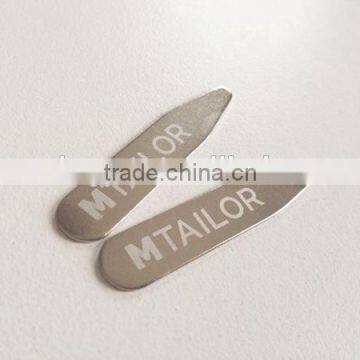 High Quality 2.25" 2.5" 2.75" 3" Metal Collar Stiffeners with Engraved Logo