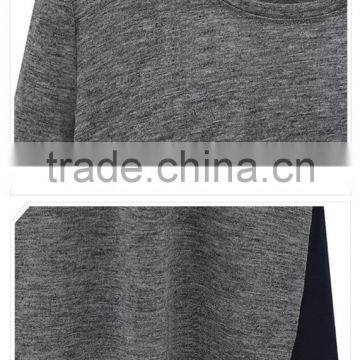 Competitive Price Good Quality Factory Direct Contrast Color Round Neck Asymmetrical Women Different Types of Blouse Designs photo-4
