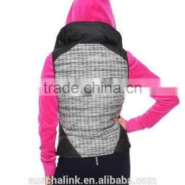 2016 Hot Sale Girls Curved Front Hem Quilted Puffer Vest photo-2