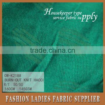 160cm 145gsm T/R 50/50 Knit Burn Out Fabric Hacci