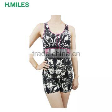 Yoga Wear tank top and shorts ladies gym suits