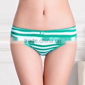 Front Cute Strie Printing Sexy Lingerie Cotton Underwear Stock Wholesale Women Panty photo-2