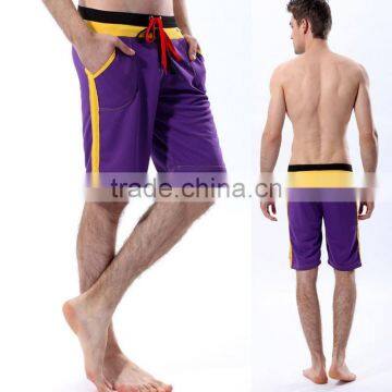 Custom 2016 Summer Men's Casual Sport Shorts Breathable Lace-up Mesh Fleible Beachwear Surf Board Beach Wear photo-2