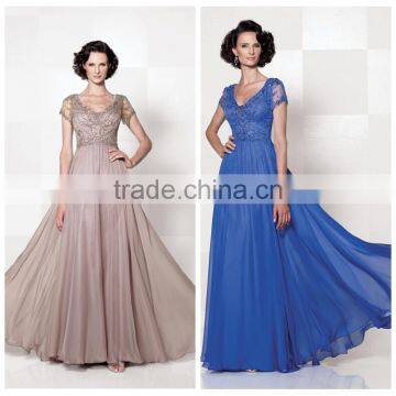 4 color choose v neckline long sex mother of the bride dress