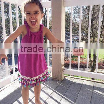 New Fashion Summer Sleeveless Tassels Children's Dress photo-2