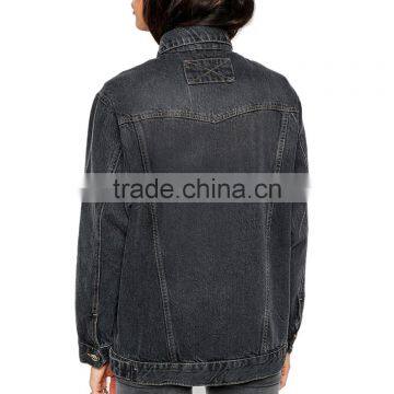 Wholesale Price Women Fashion Washed Winter Denim Jacket Woman Apparel photo-2