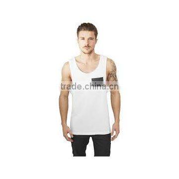 Custom Cotton Breathe Freely Absorbent Water Tank Top With Pocket photo-4