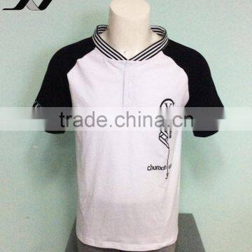 2016 JXY Hit Color T-shirt With Strip Collar For Man photo-4