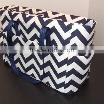 Fashion Monogrammed Big Stripe Tote Bag photo-2
