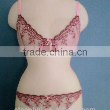 Ladies Transparent Bra Panty Set New Design Sexy Fancy Lingerie See Through Ladies Underwear photo-2