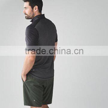 Classical Solid Color Contrast Piping 1/4 Zipped Pullover Sport Sweatshirt photo-3