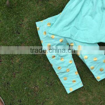 2-7t FALL/Winter Children Girls Suit Kids OUTFITS 3 Pieces Scarf Pant Sets Gold Dot Girls Boutique Clothes Kids Black Top Sets photo-4