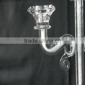 3 Arms Candle Holder,Crystal Candle Holder For Wedding Table Decoration