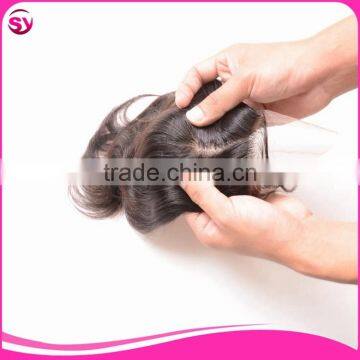 Cheap Bleached Knots Non Remy Hair Body Wave 3 Part Closure photo-3