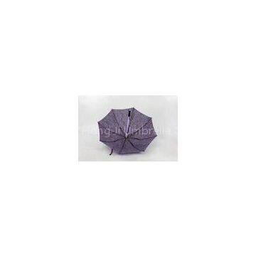 Straight LED Lighted Umbrella Hand Open Durable Purple For Event