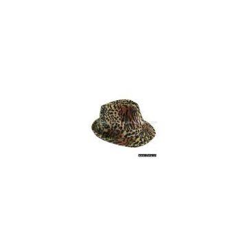 Sell Vevet Leopard Pattern Fedora / Trilby