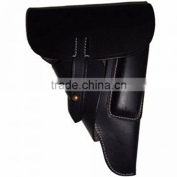 German Army WALTHER P38 P-38 Pistol HOLSTER - Soft Shell Black Leather WW2 Repro