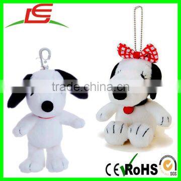 promotional stuffed dog key clip plush toy snoopy key chains